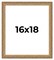 16x18 Museum-Quality Picture Frame with UV-Resistant Acrylic & Acid-Free Backing, Available in 4 Finishes - Gold, Silver, Bronze, and Black